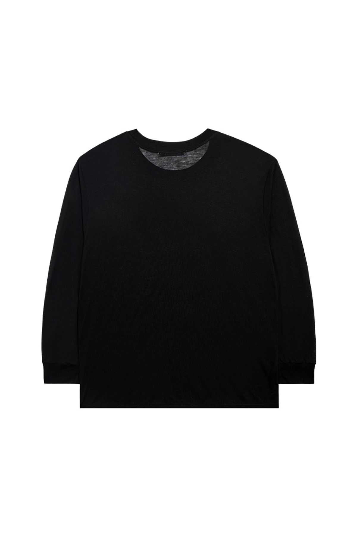 인터레스트(INTEREST) INTEREST LOGO WOOL LONG SLEEVE _BLACK