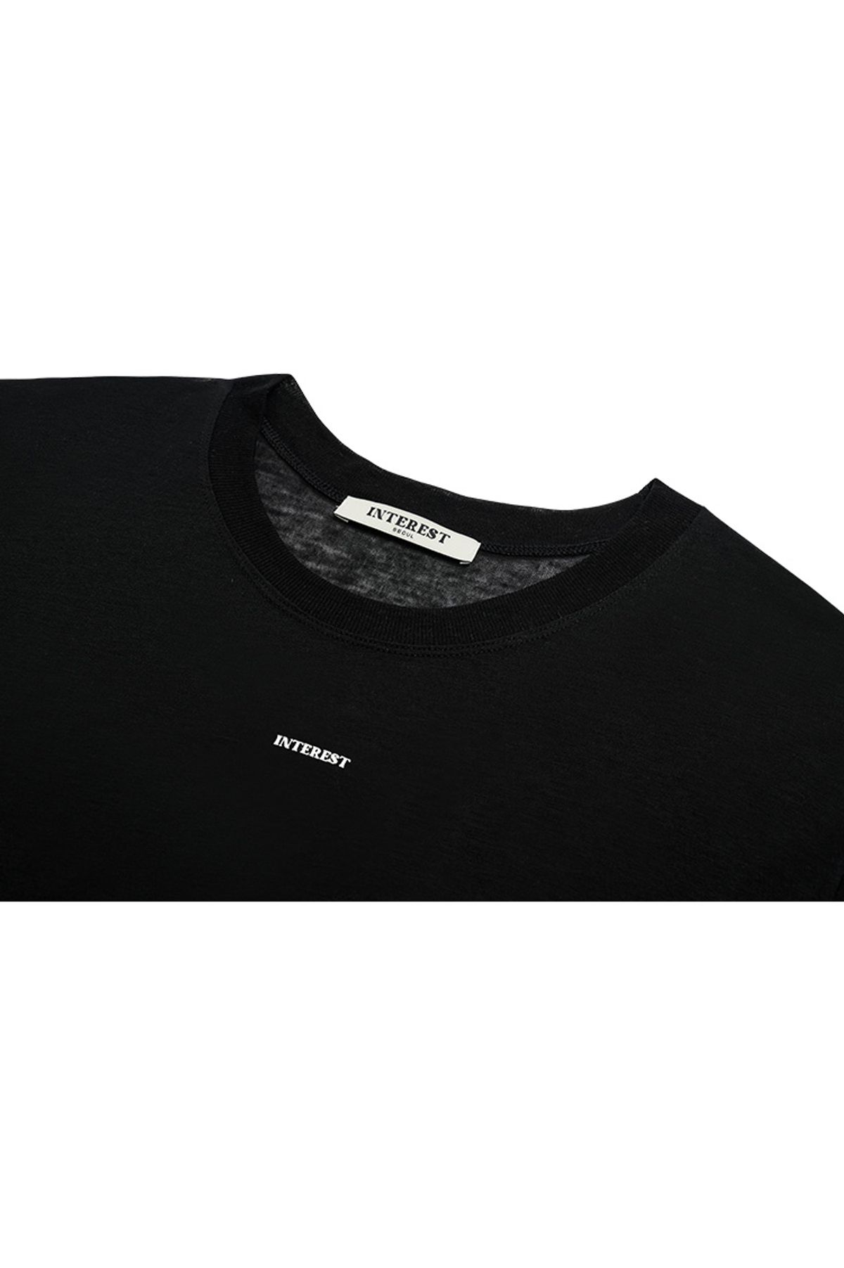인터레스트(INTEREST) INTEREST LOGO WOOL LONG SLEEVE _BLACK
