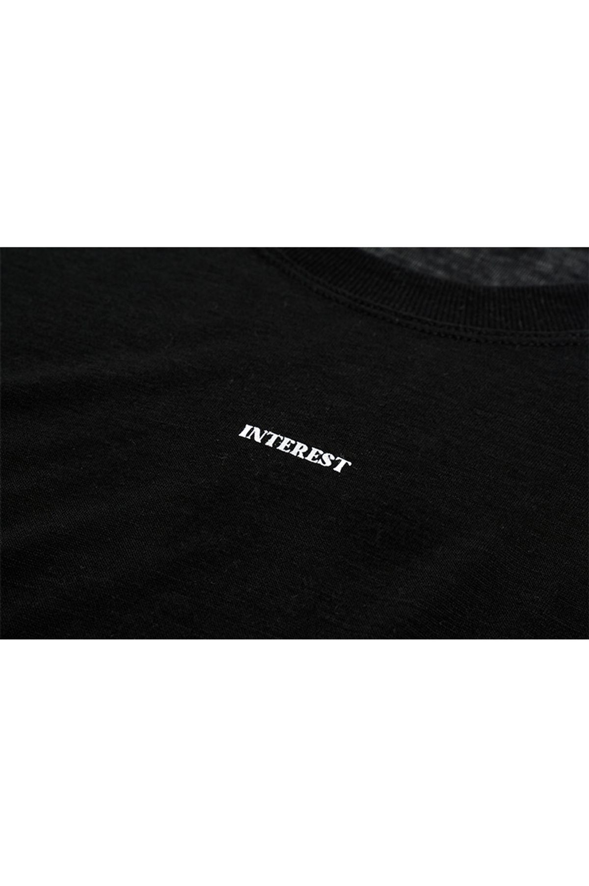 인터레스트(INTEREST) INTEREST LOGO WOOL LONG SLEEVE _BLACK