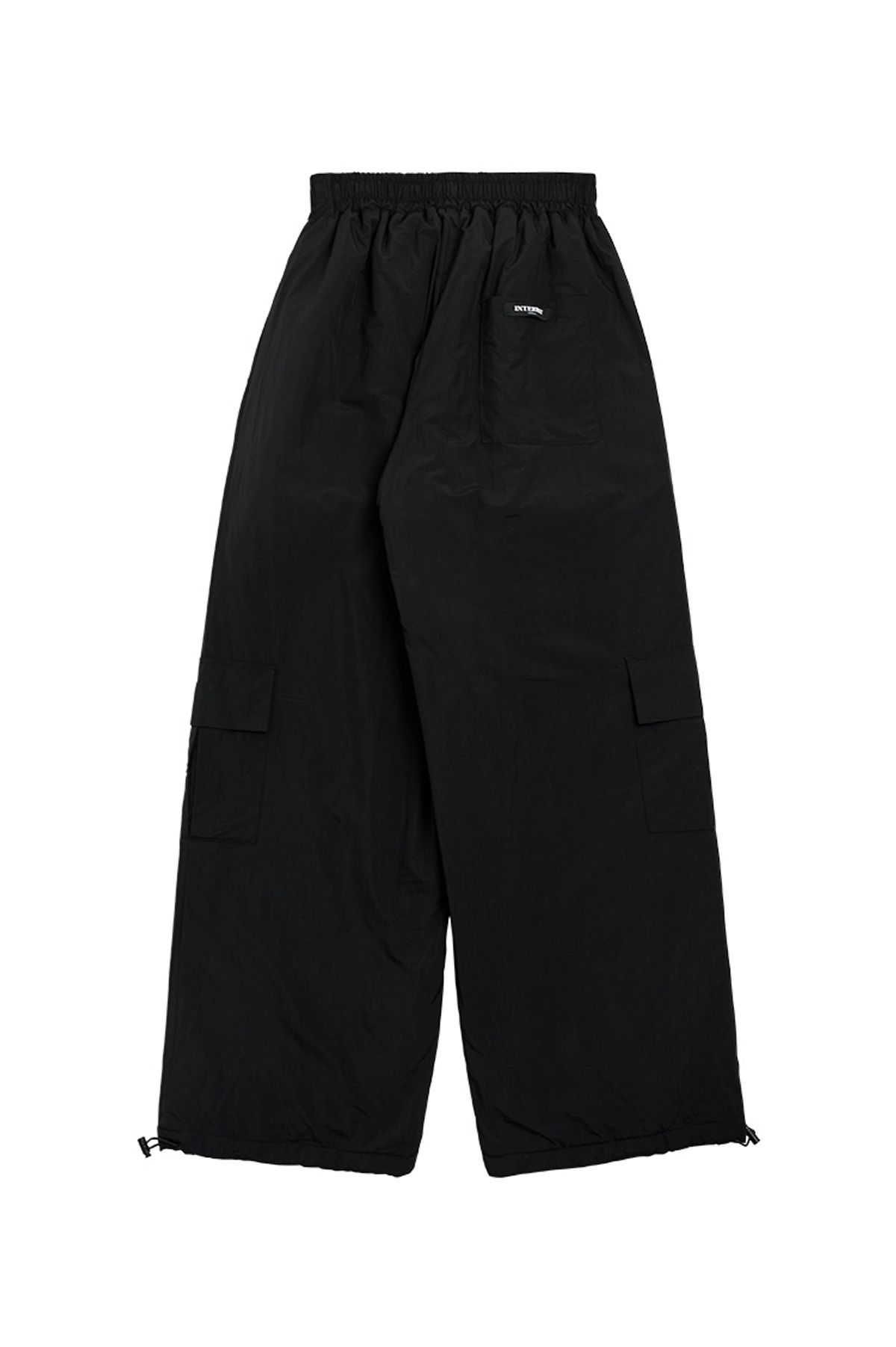인터레스트(INTEREST) INTEREST LOGO PADDING CARGO BANDING PANTS_BLACK