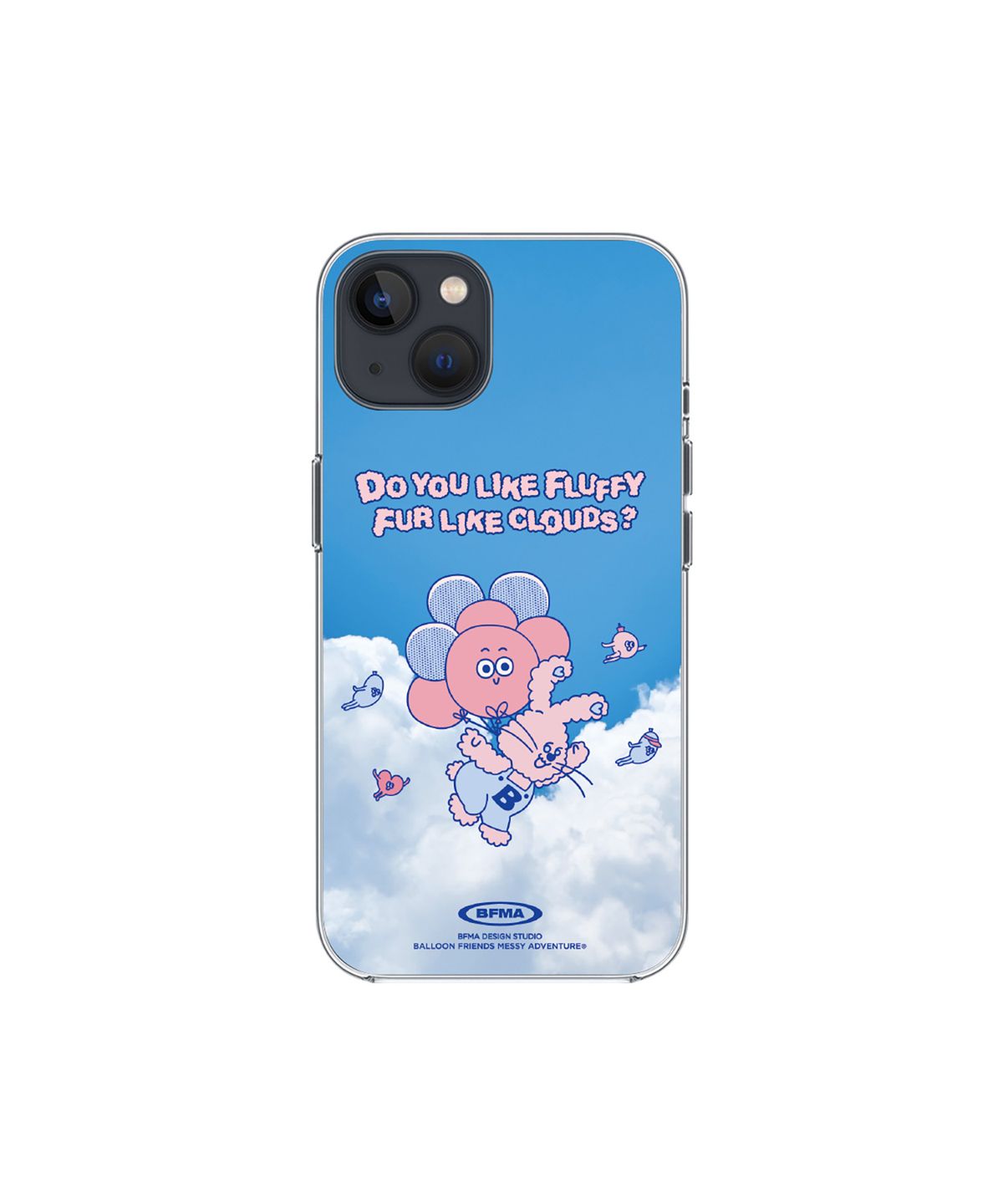 벌룬프렌즈(BALLOON FRIENDS) LIKE FLUFFY 플리버디 (스카이블루) 젤하드 폰케이스