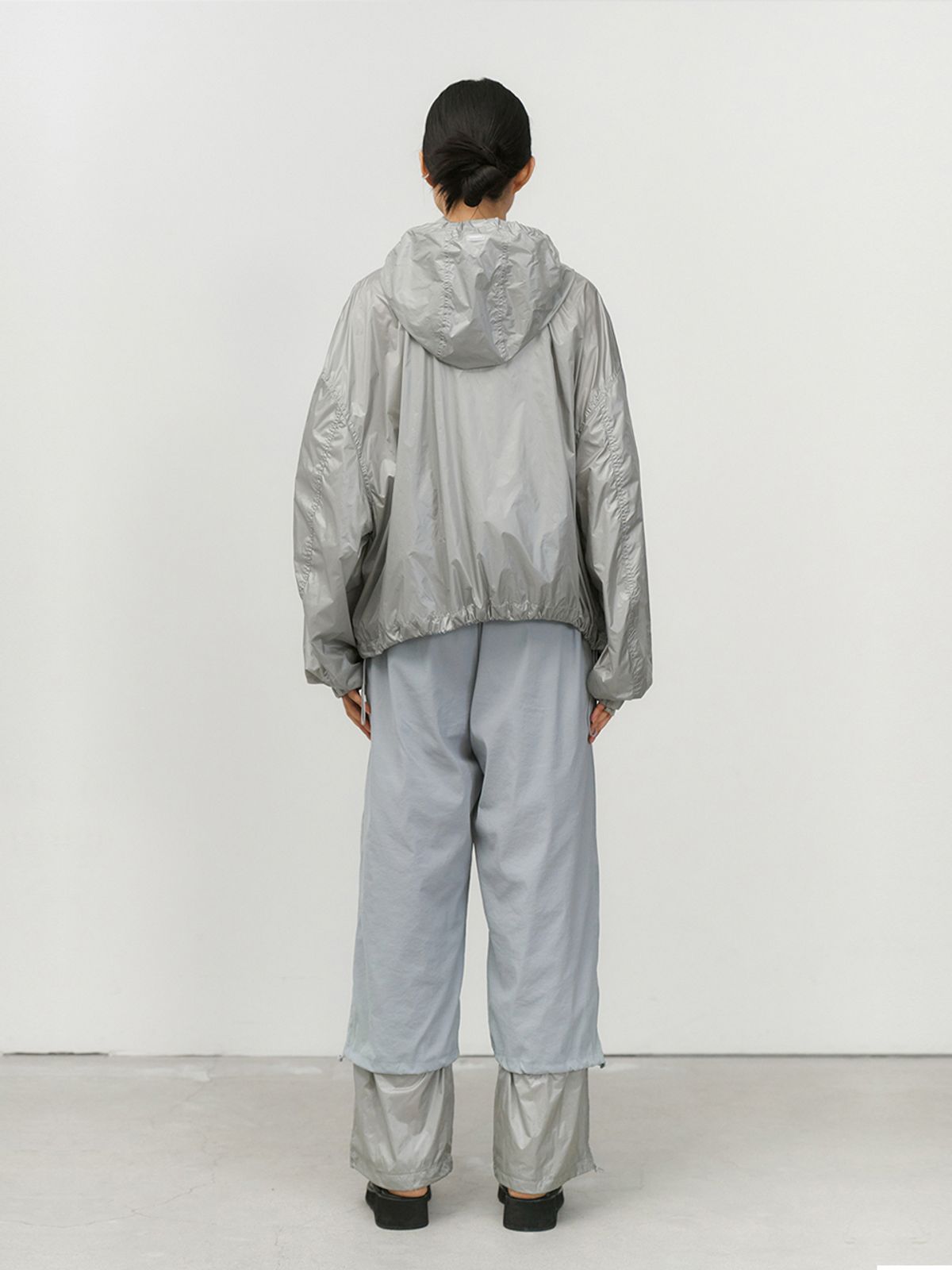 아모멘토(AMOMENTO) DRAWSTRING LAYERED PANTS_GREY MINT