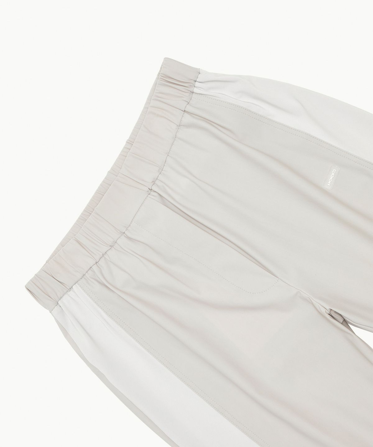 아모멘토(AMOMENTO) COLOR BLOCKED BIKER SHORTS_GREY BEIGE
