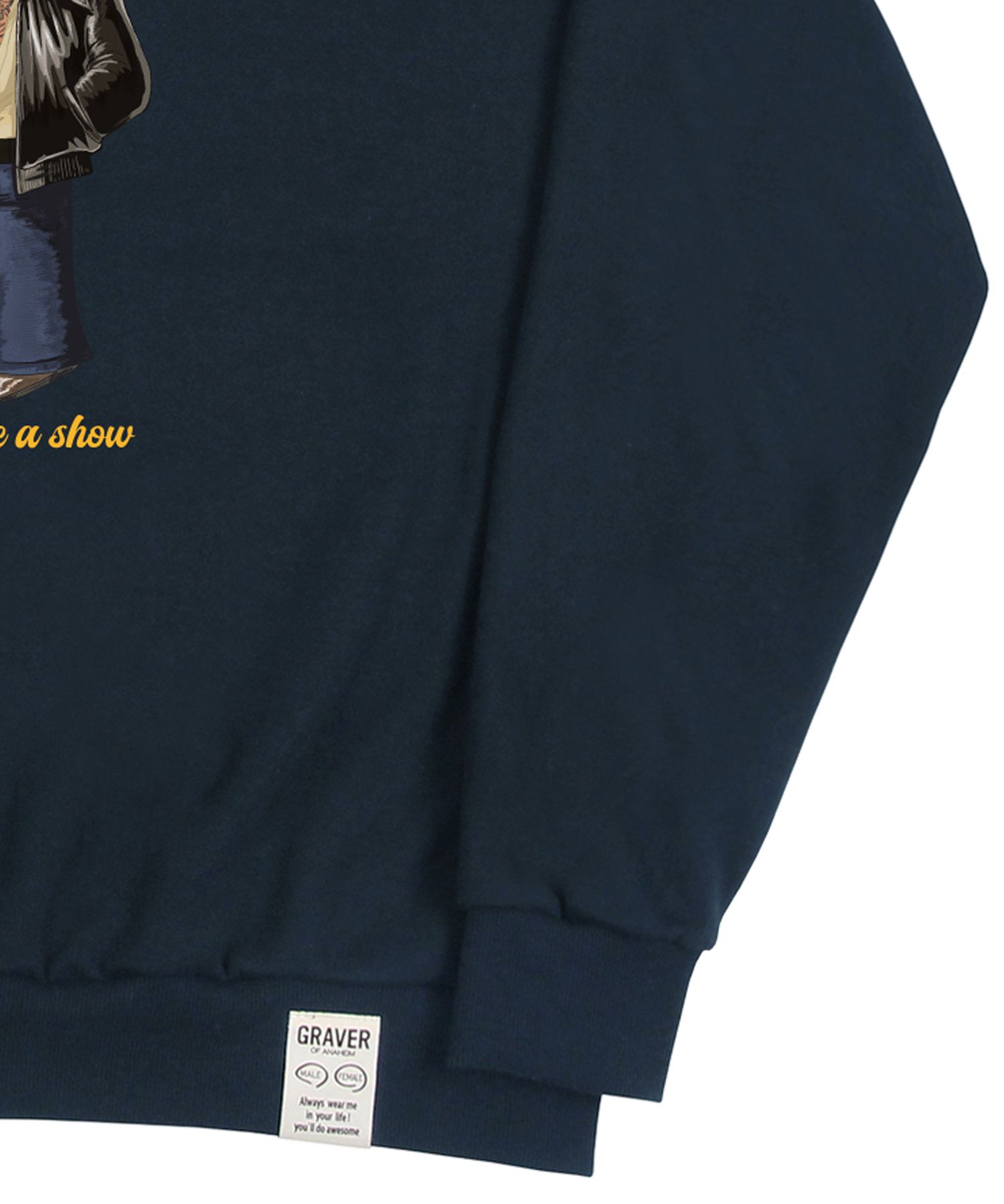 MUSINSA公式 | GRAVER [UNISEX] Tattoo Dog Perito Sweatshirt_Navy