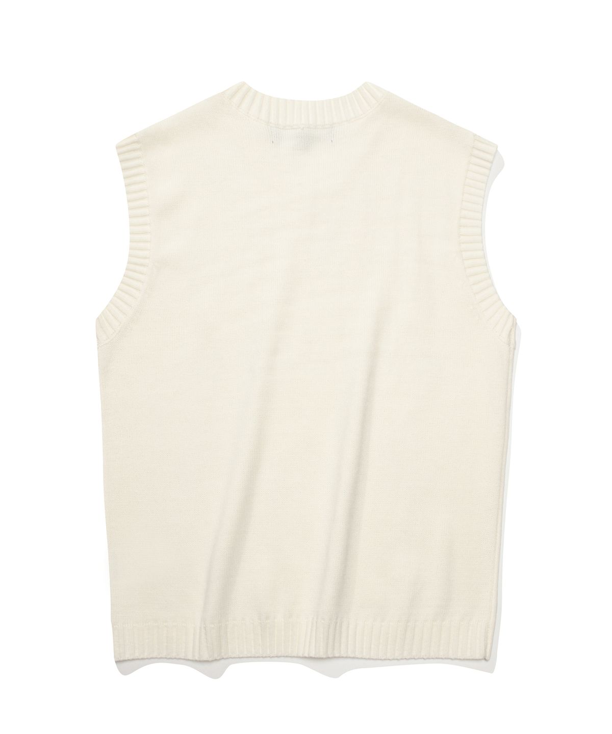 컬럼비아 유니버시티(COLUMBIA UNIVERSITY) TWISTED V NECK VEST SWEATER 크림