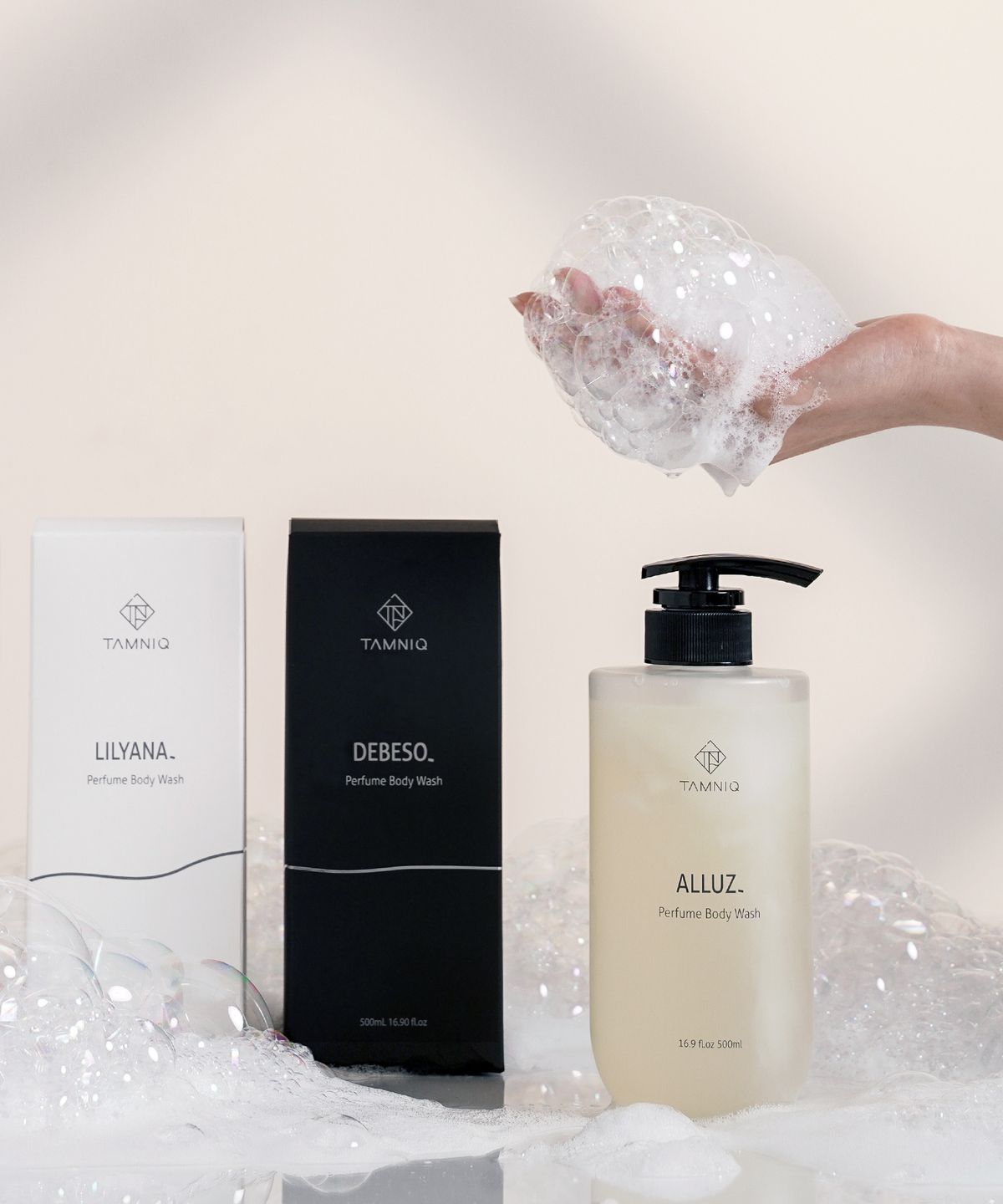 탐니크(TAMNIQ) 퍼퓸 고보습 바디로션 + 퍼퓸 바디워시 500ml 2종 세트