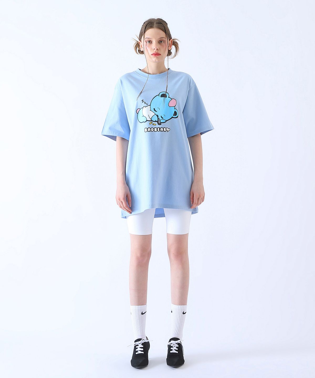 배드블루(BADBLUE) Baby BadBear Oversized Tee Skyblue