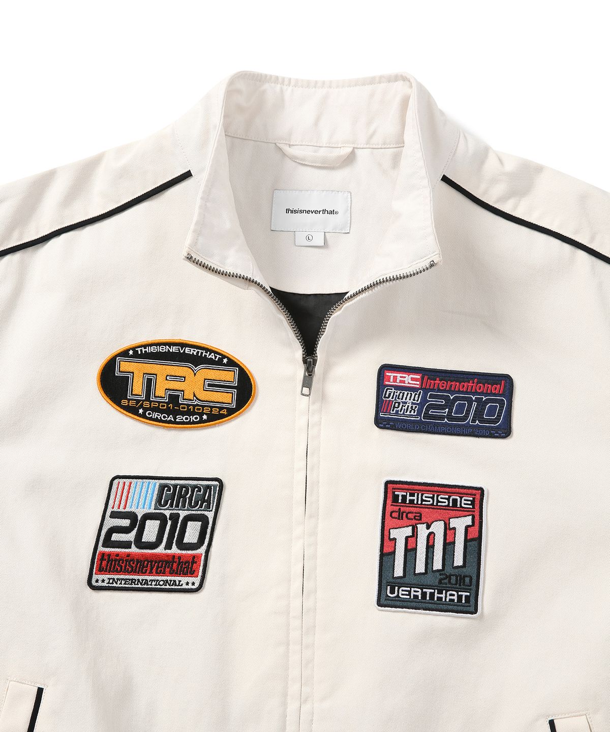 디스이즈네버댓(THISISNEVERTHAT) TRC Racing Jacket Off White