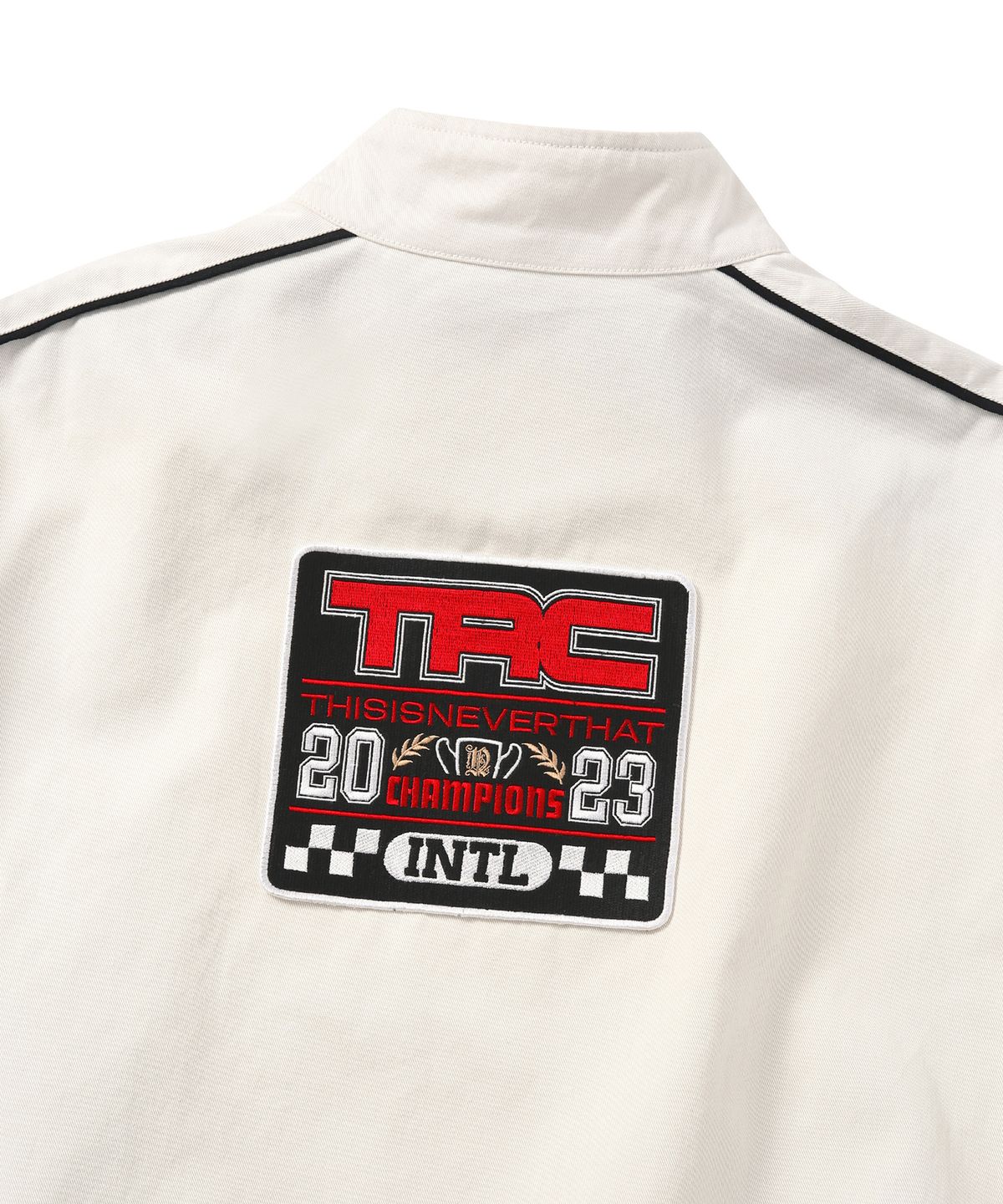 디스이즈네버댓(THISISNEVERTHAT) TRC Racing Jacket Off White