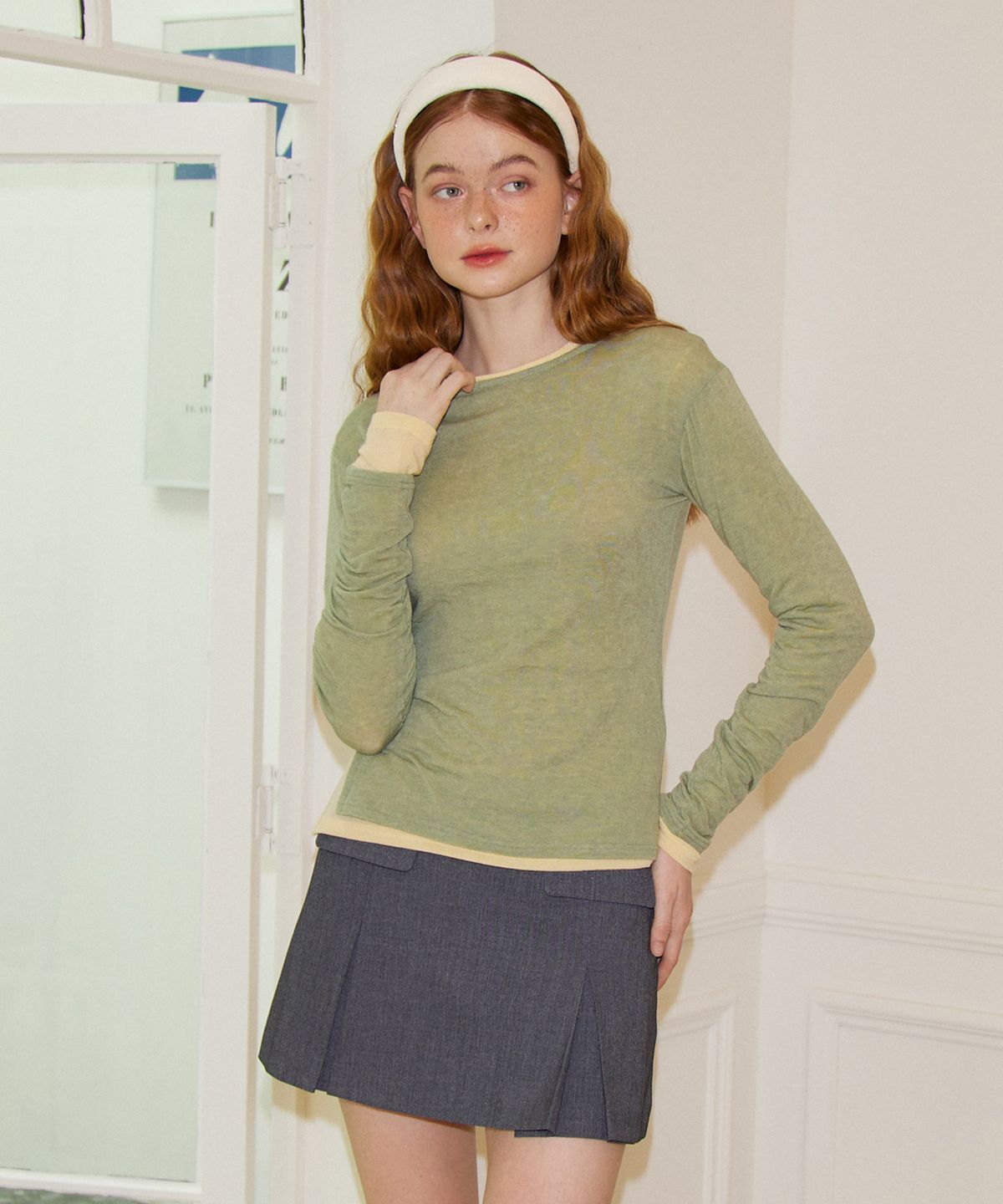 살롱 드 욘(SALON DE YOHN) Basic Slit T_ 4Colors