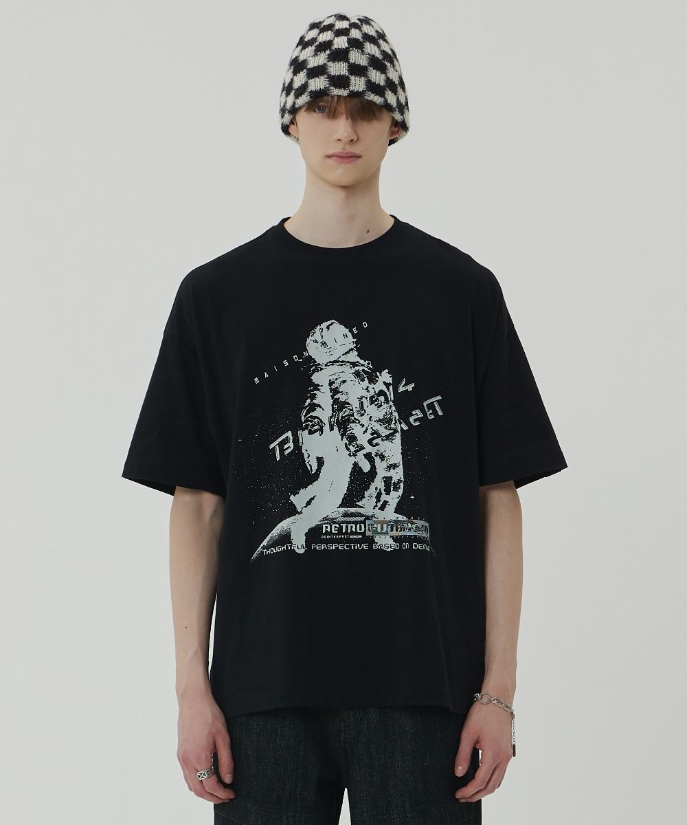 【MAISON MINED】23SS★ ASTRONAUT HALF T 메종미네드 CLEARANCE - ASTRONAUT HALF T WHITE