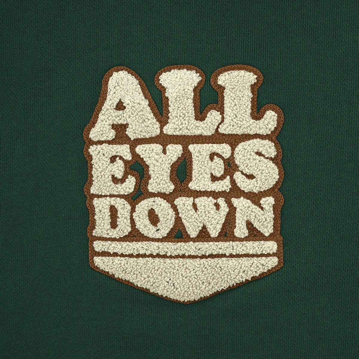 올아이즈다운(ALL EYES DOWN) CHENILLE EMBLEM HOODIE(Green)