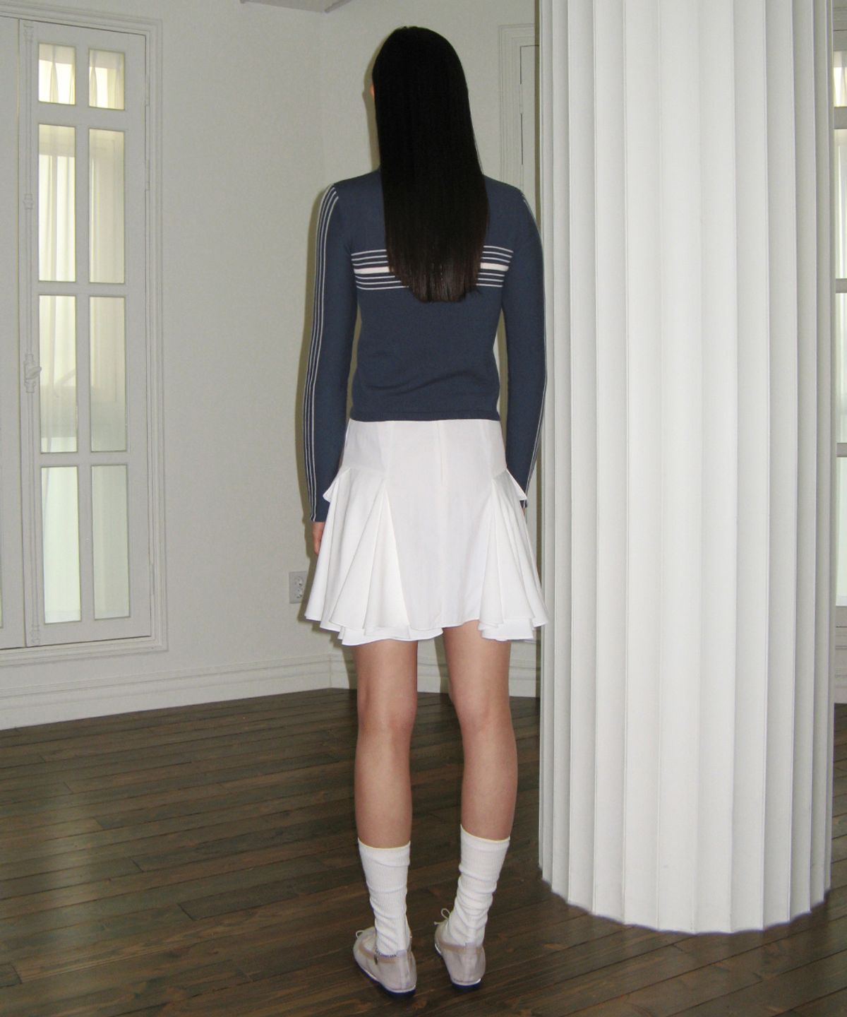 시눈(SINOON) FRILL LAYERED SKIRT (WHITE)