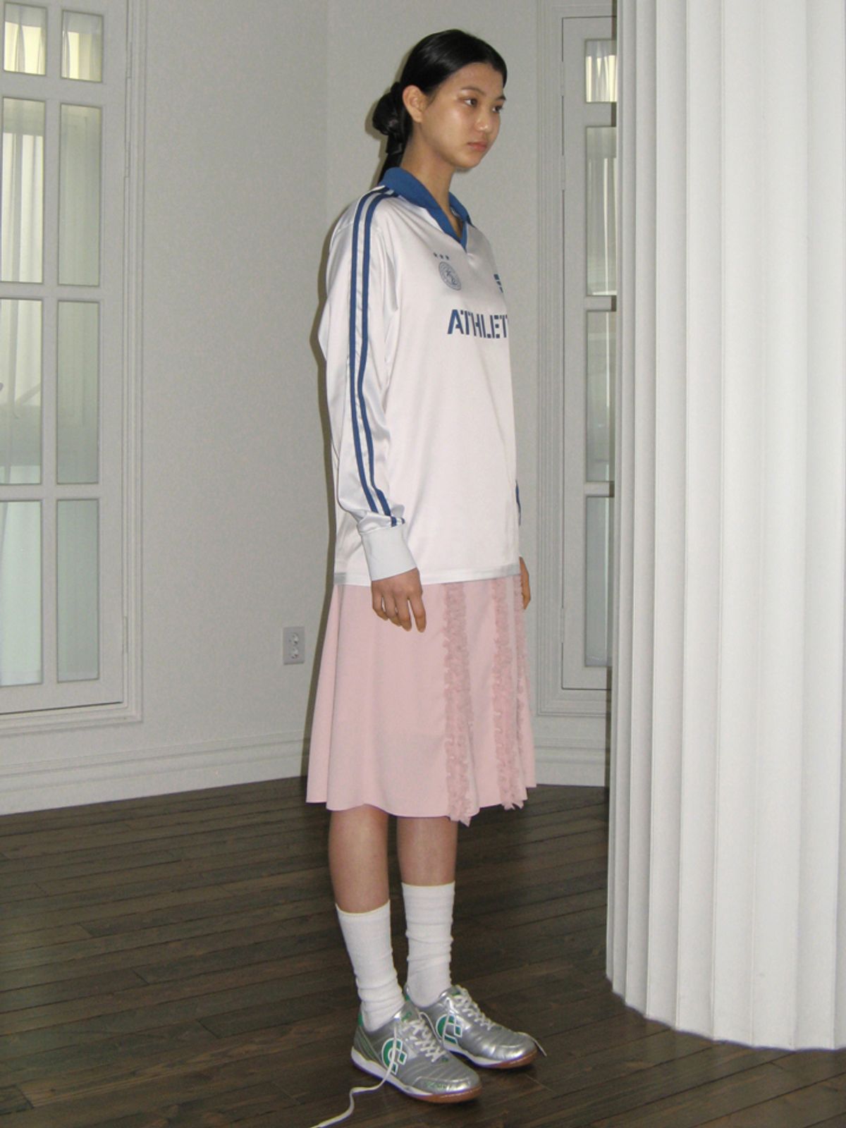 시눈(SINOON) FRILL MIDI SKIRT (BABY PINK)