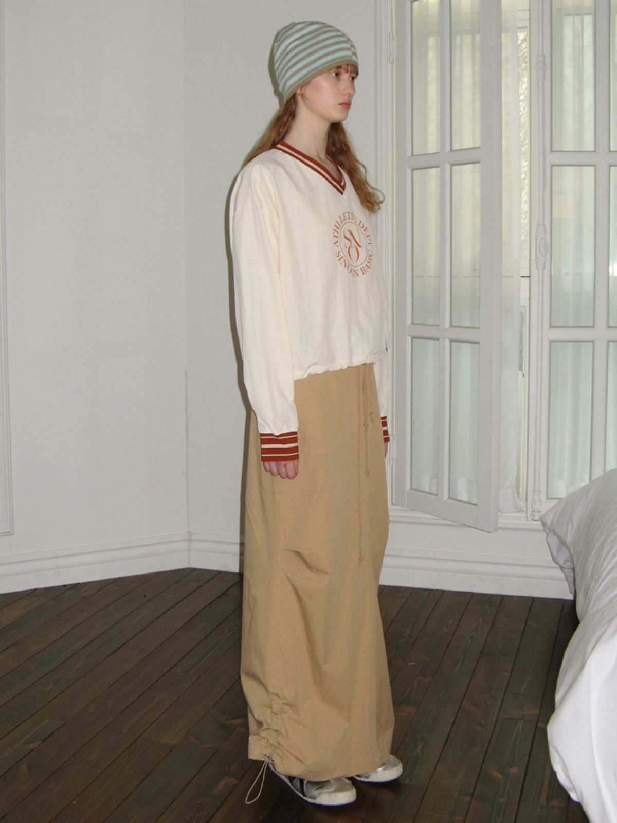 시눈(SINOON) WORK WEAR LONG SKIRT (BEIGE)