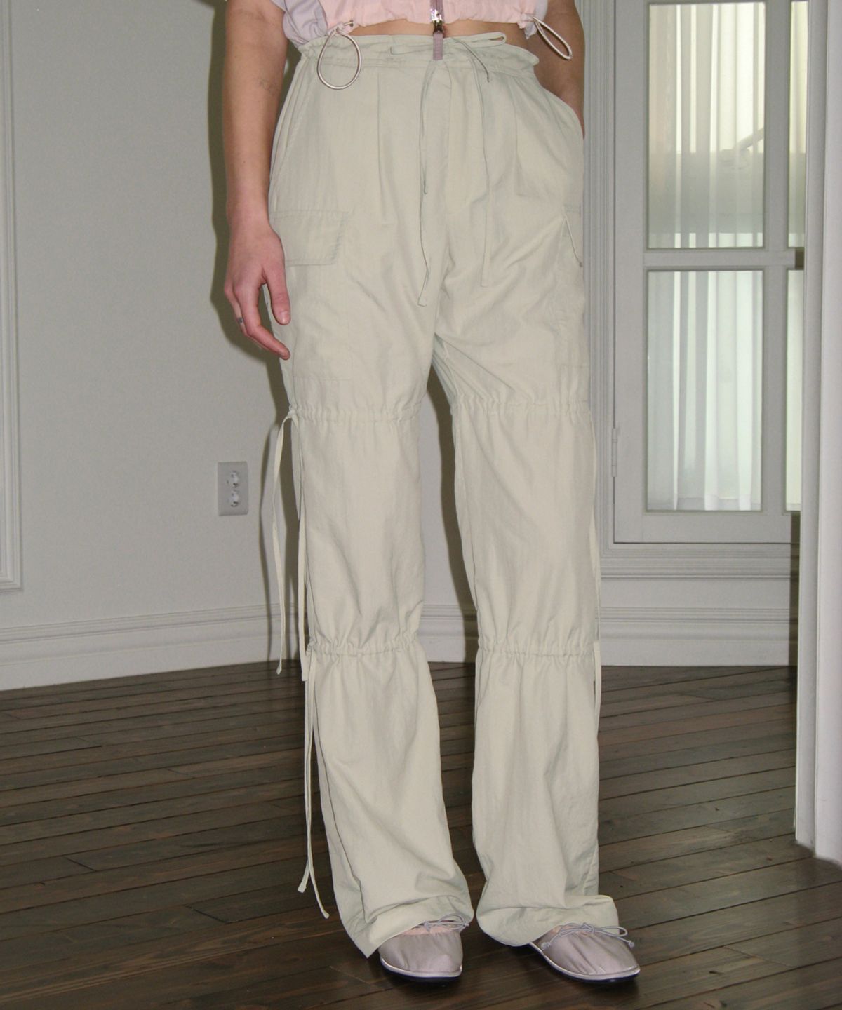 시눈(SINOON) WORK WEAR STRING PANTS (LIGHT KHAKI)