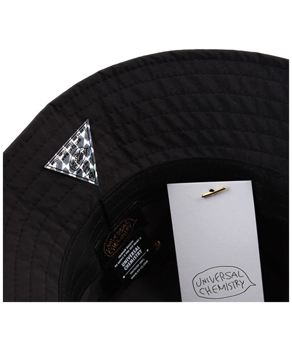 유니버셜 케미스트리(UNIVERSAL CHEMISTRY) String Black Poly Bucket Hat 폴리버킷햇
