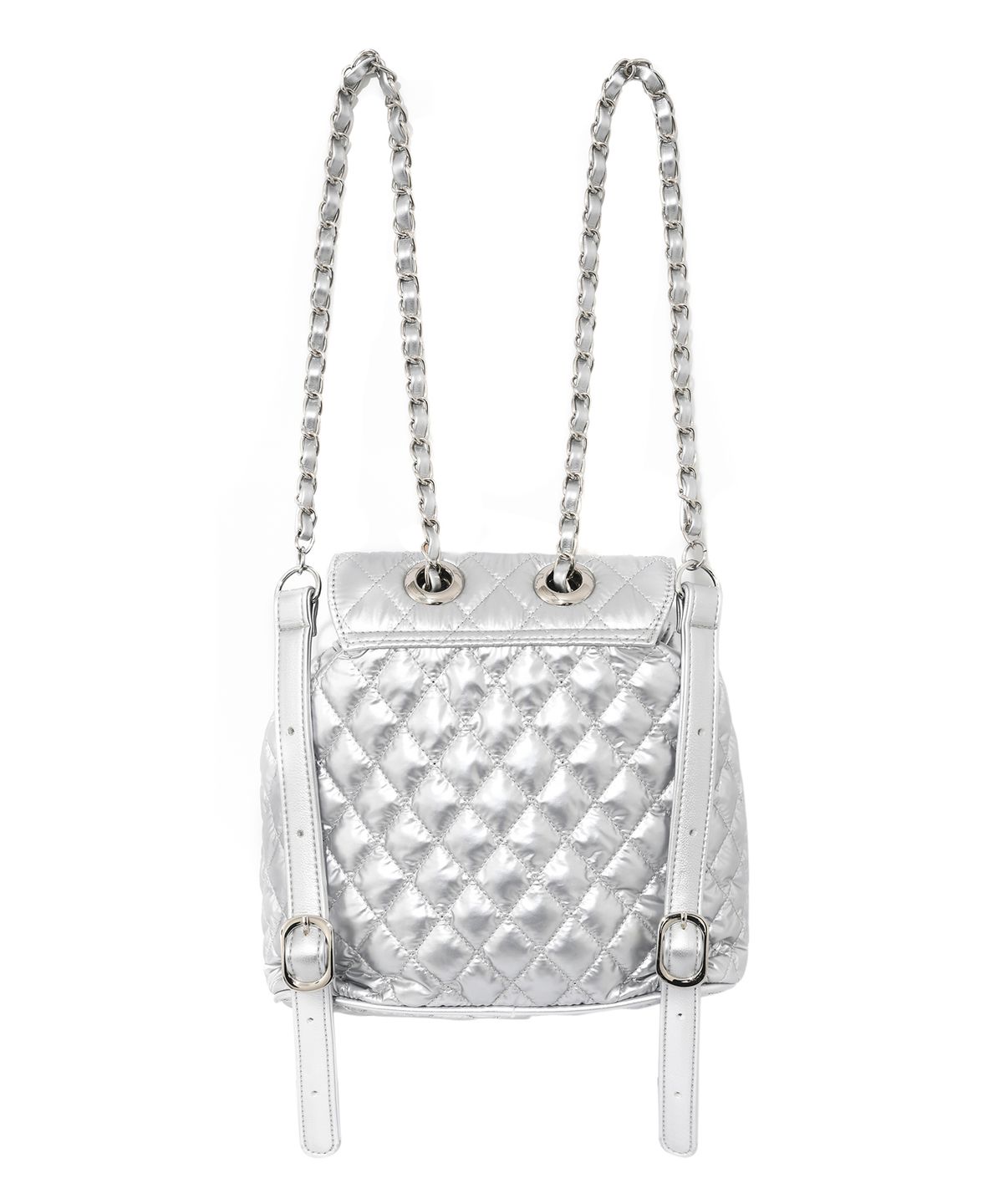 큐리티(CURETTY) C METALLIC QUILTING MINI BACKPACK_SILVER