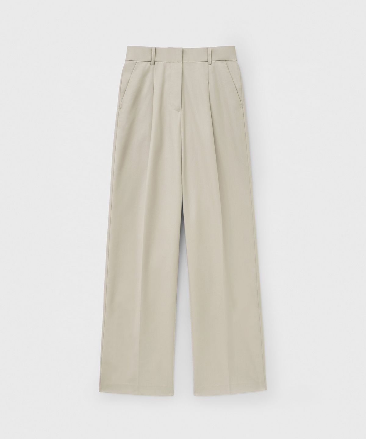 몽돌(MONGDOL) 원턱 와이드 슬랙스 베이지 MDPT025BEIGE