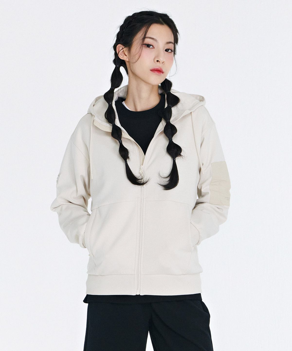 체이스컬트(CHASECULT) 공용 소매 포켓 후드 집업-CARU4311B05