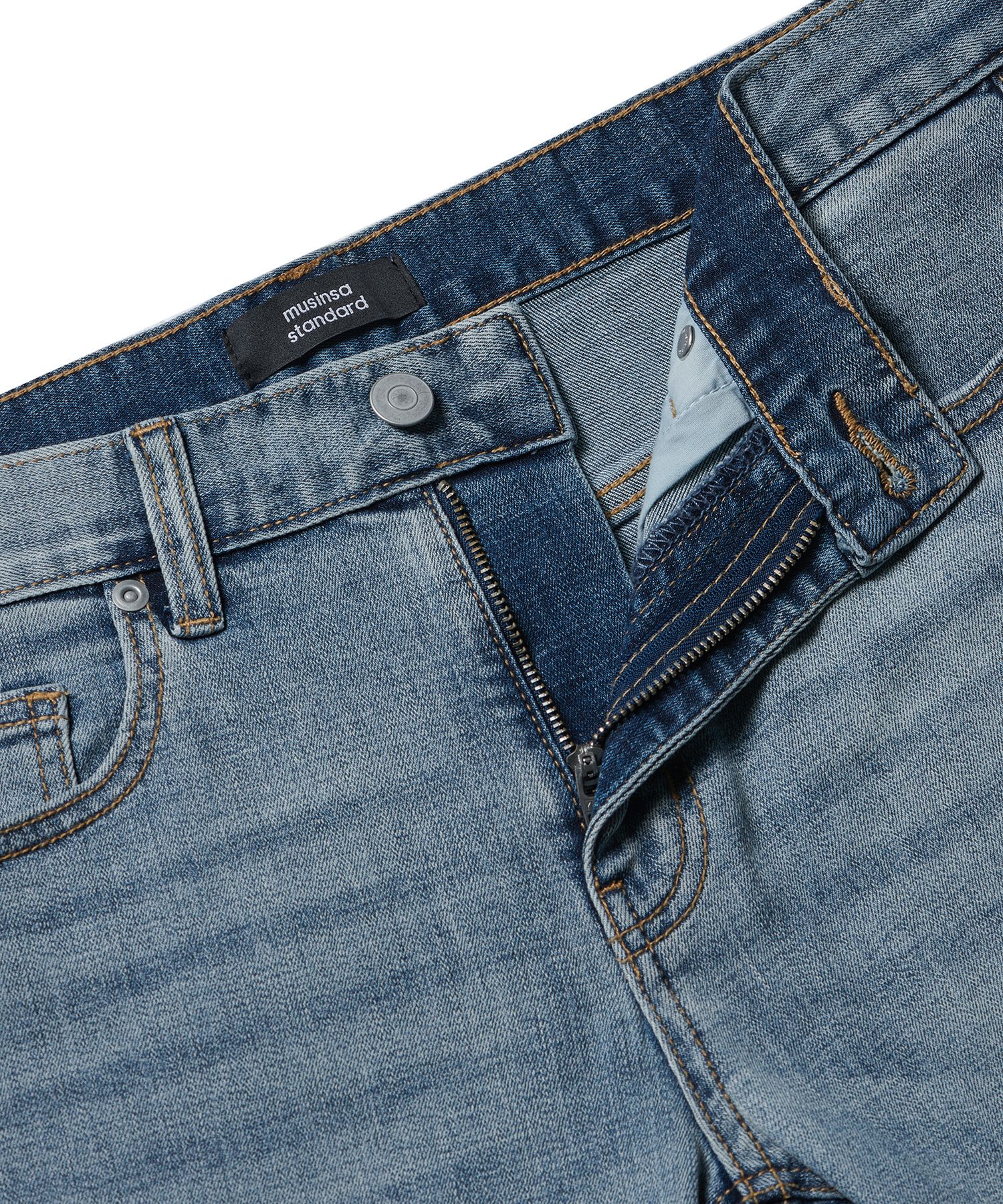 ★MUSINSA STANDARD★ KIPAS Slim Crop Denim Pants Sky Blue MM MUSINSA | MUSINSA STANDARD KIPAS Slim Crop Denim Pants [Sky