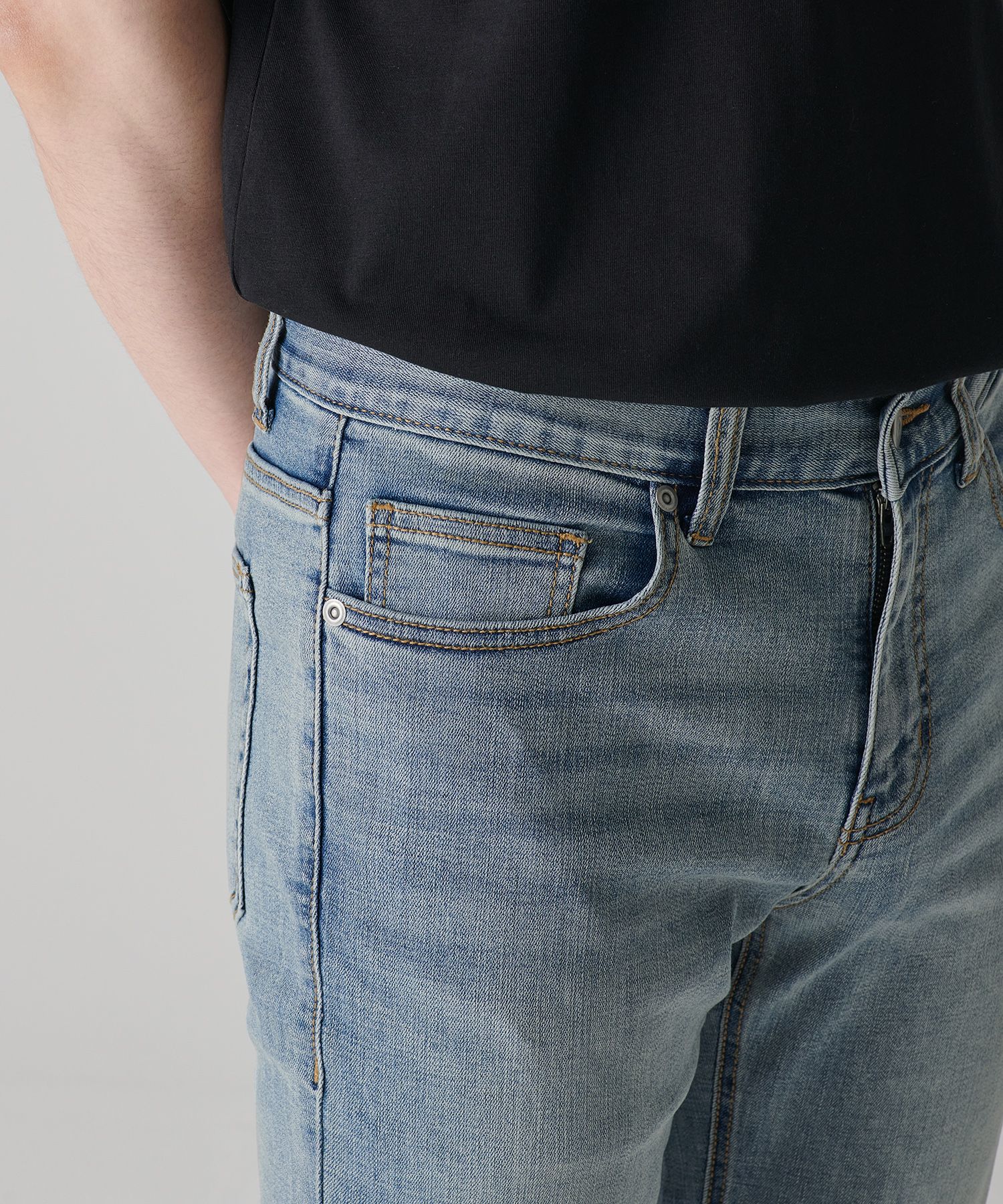 MUSINSA | MUSINSA STANDARD [Cool Standard] Slim Crop Denim
