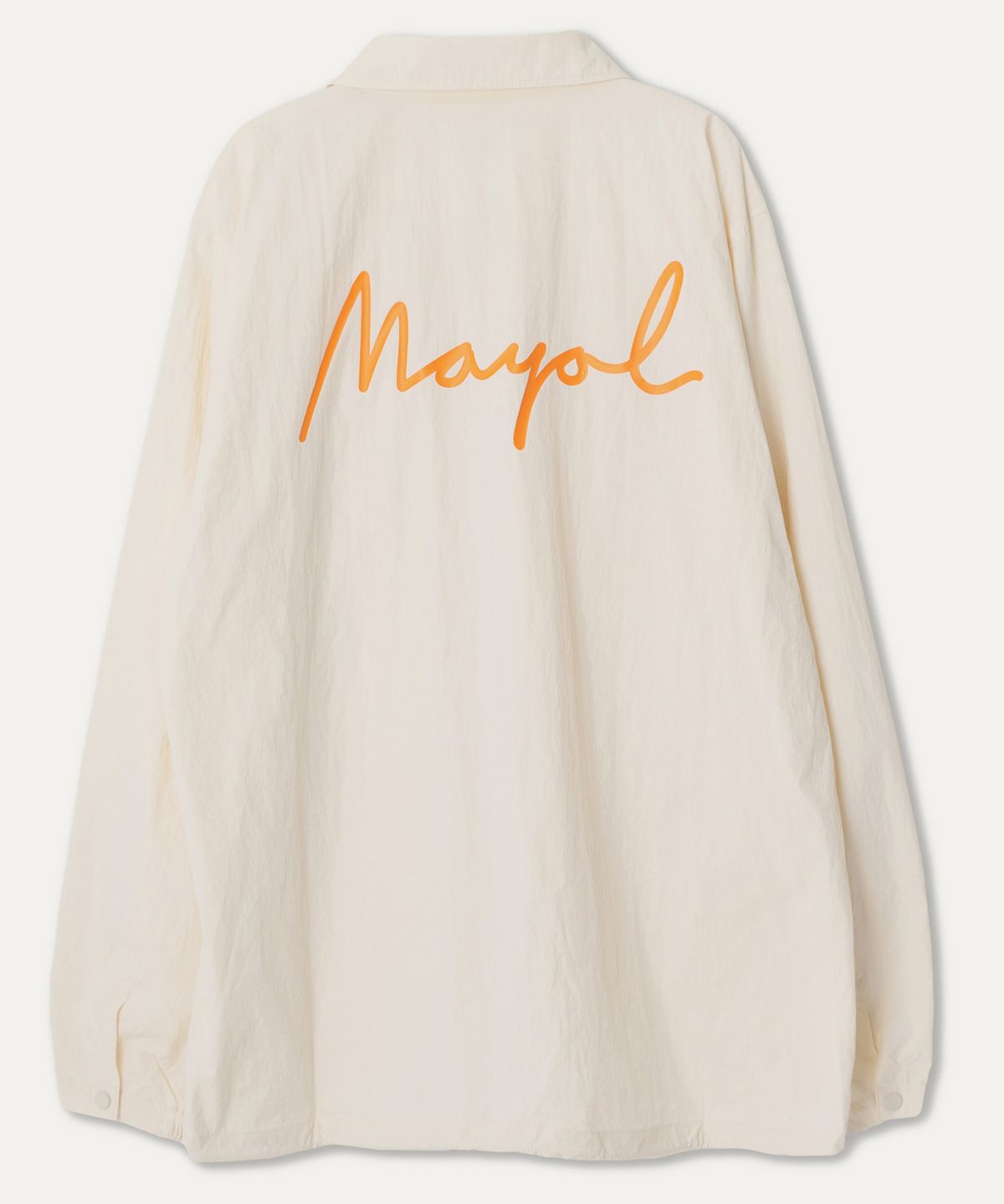 마욜(MAYOL) 레터링 프린트 코치 점퍼_아이보리