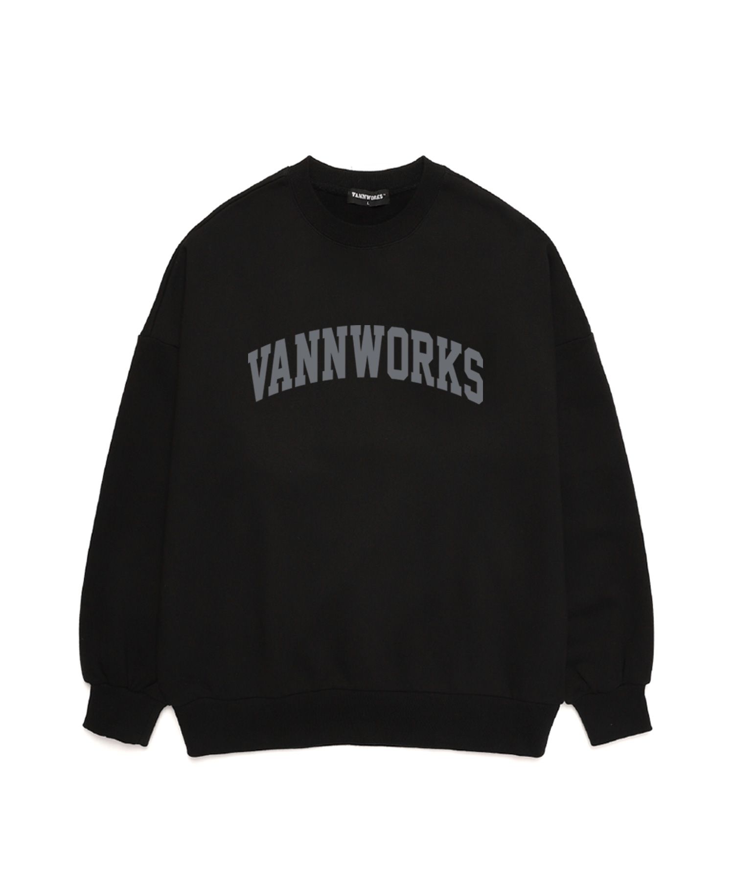 MUSINSA | VANNWORKS Arch Logo Sweatshirt (VS0017) Black