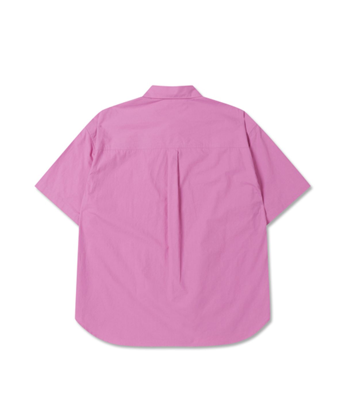 하이드아웃(HIDEOUT) 오버핏 반팔 셔츠 (Pink)