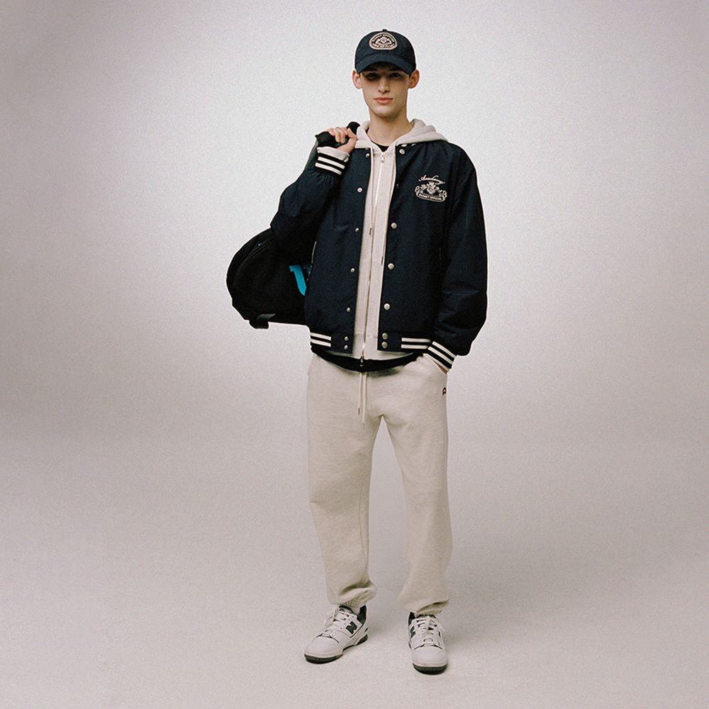 MUSINSA | DUNST (UNISEX) VARSITY JACKET NAVY_M_UDJU3A110N2