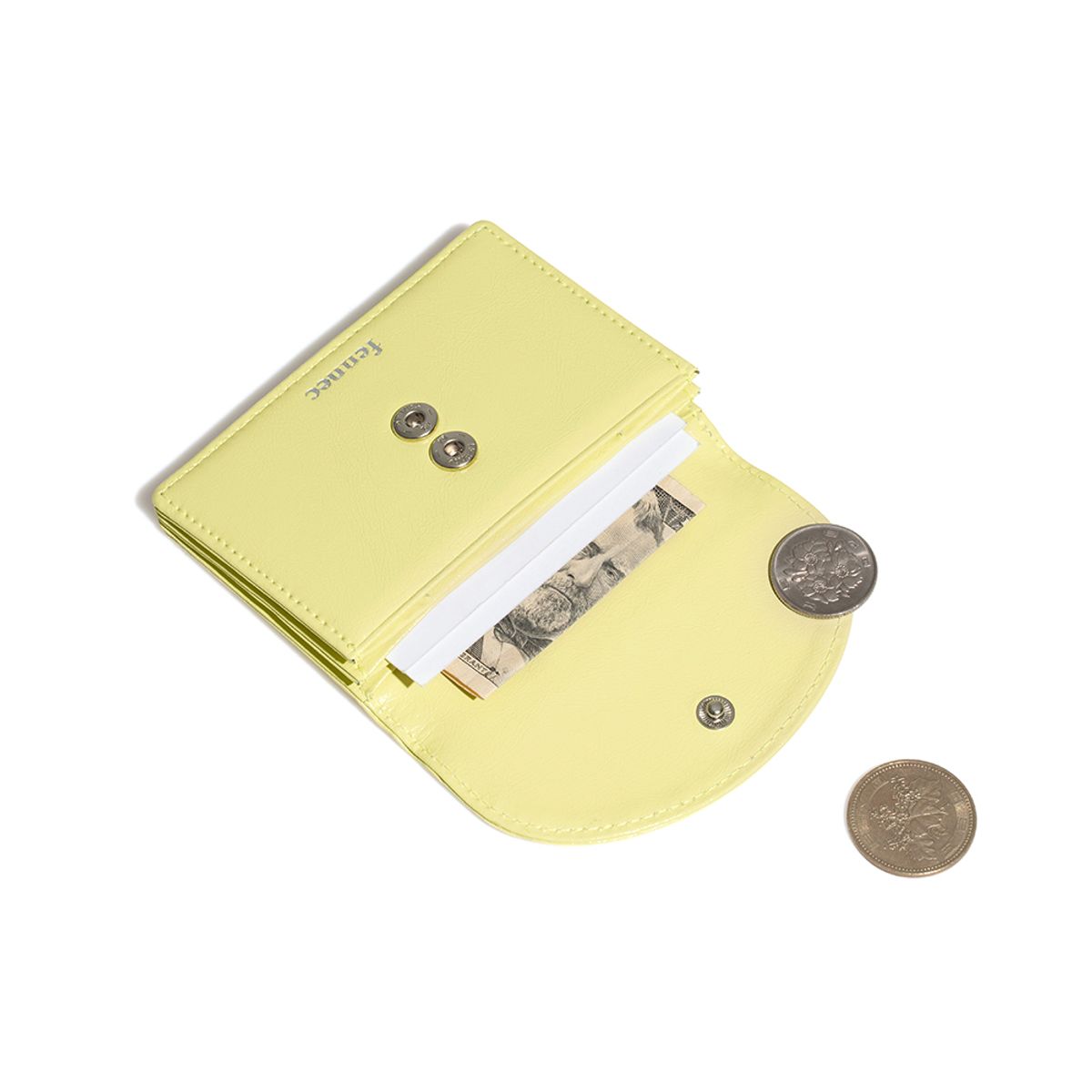 페넥(FENNEC) CRINKLE HALFMOON ACCORDION POCKET - LEMON