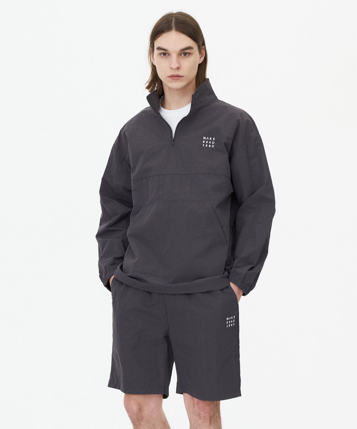 모즈모즈(MOZMOZ) 이지나일론 트레이닝 반바지 다크그레이