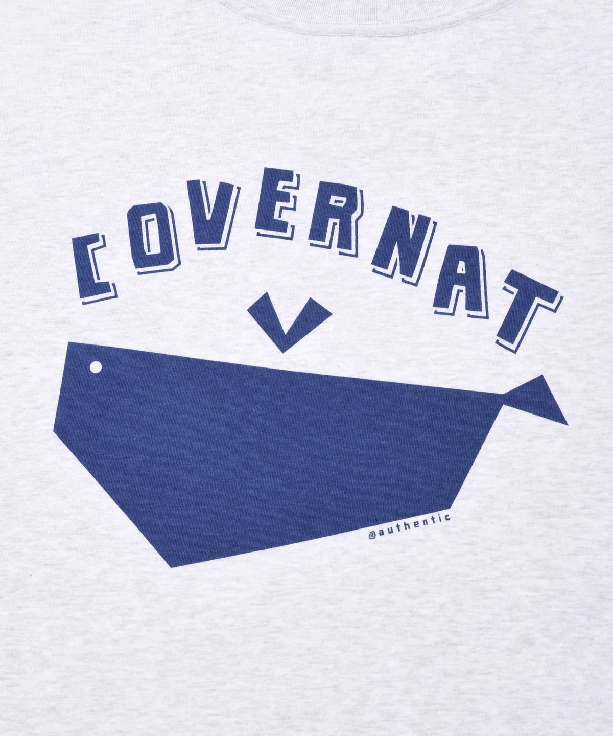 커버낫(COVERNAT) 웨일 로고 티셔츠 헤더 그레이
