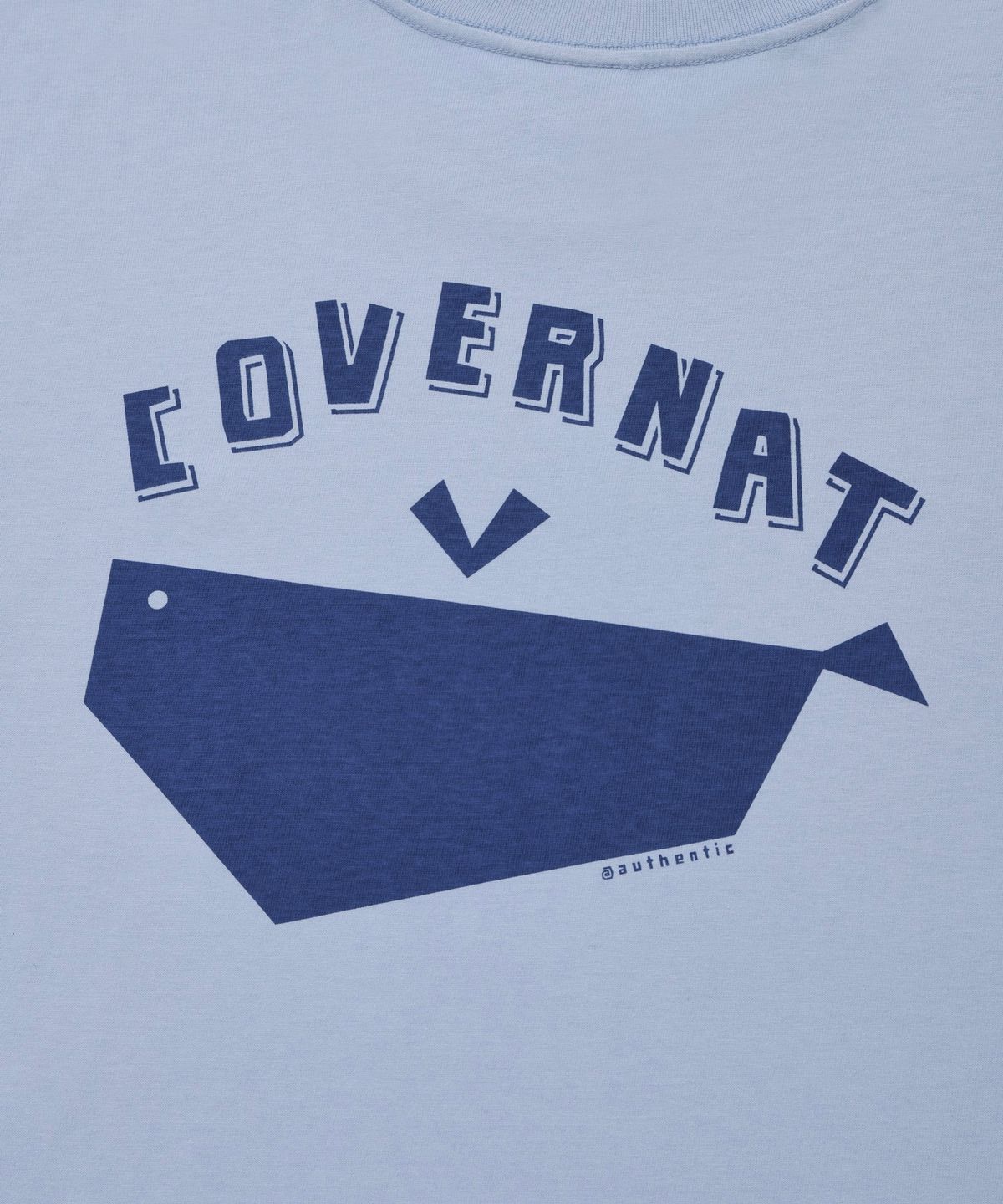 커버낫(COVERNAT) 웨일 로고 티셔츠 스카이 블루