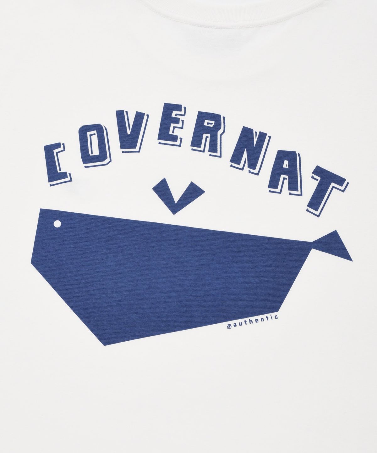 커버낫(COVERNAT) 웨일 로고 티셔츠 화이트