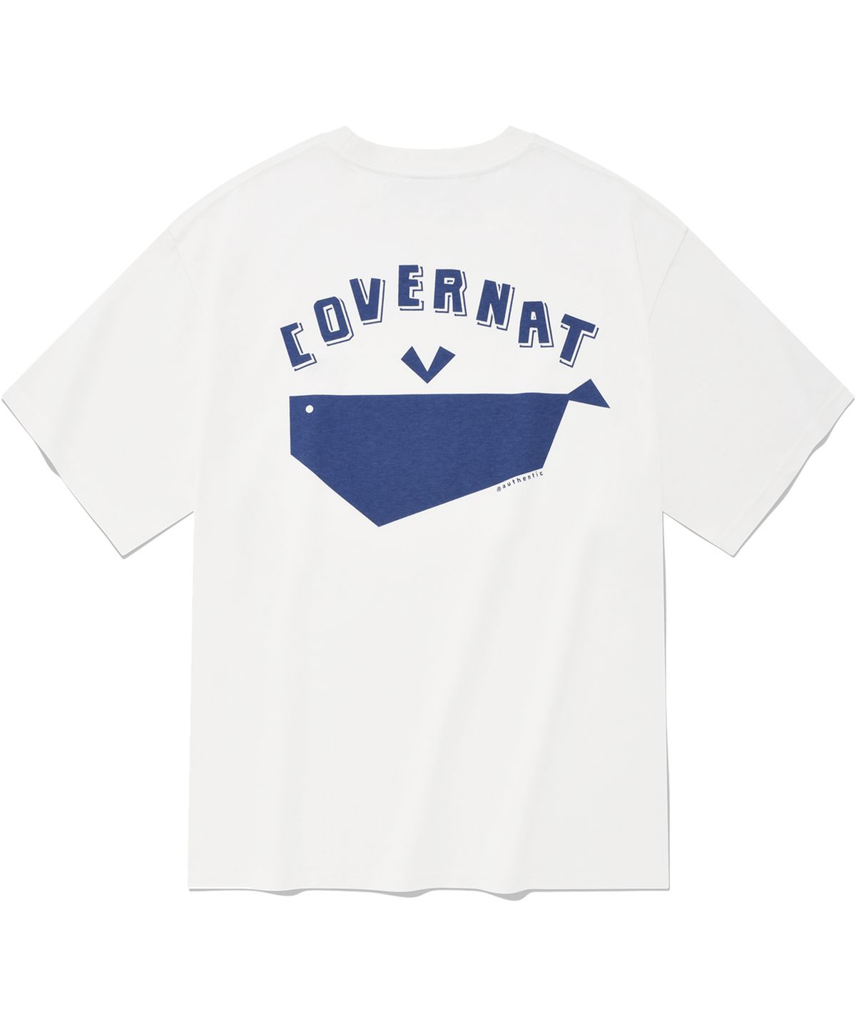 커버낫(COVERNAT) 웨일 로고 티셔츠 화이트