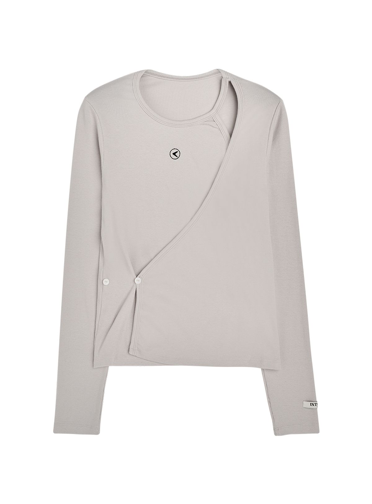 인터레스트(INTEREST) HALTER LAYERED TOP_GRAY