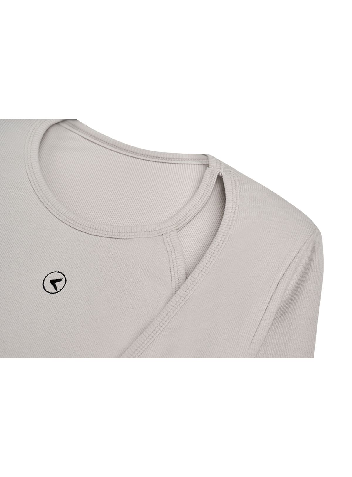 인터레스트(INTEREST) HALTER LAYERED TOP_GRAY