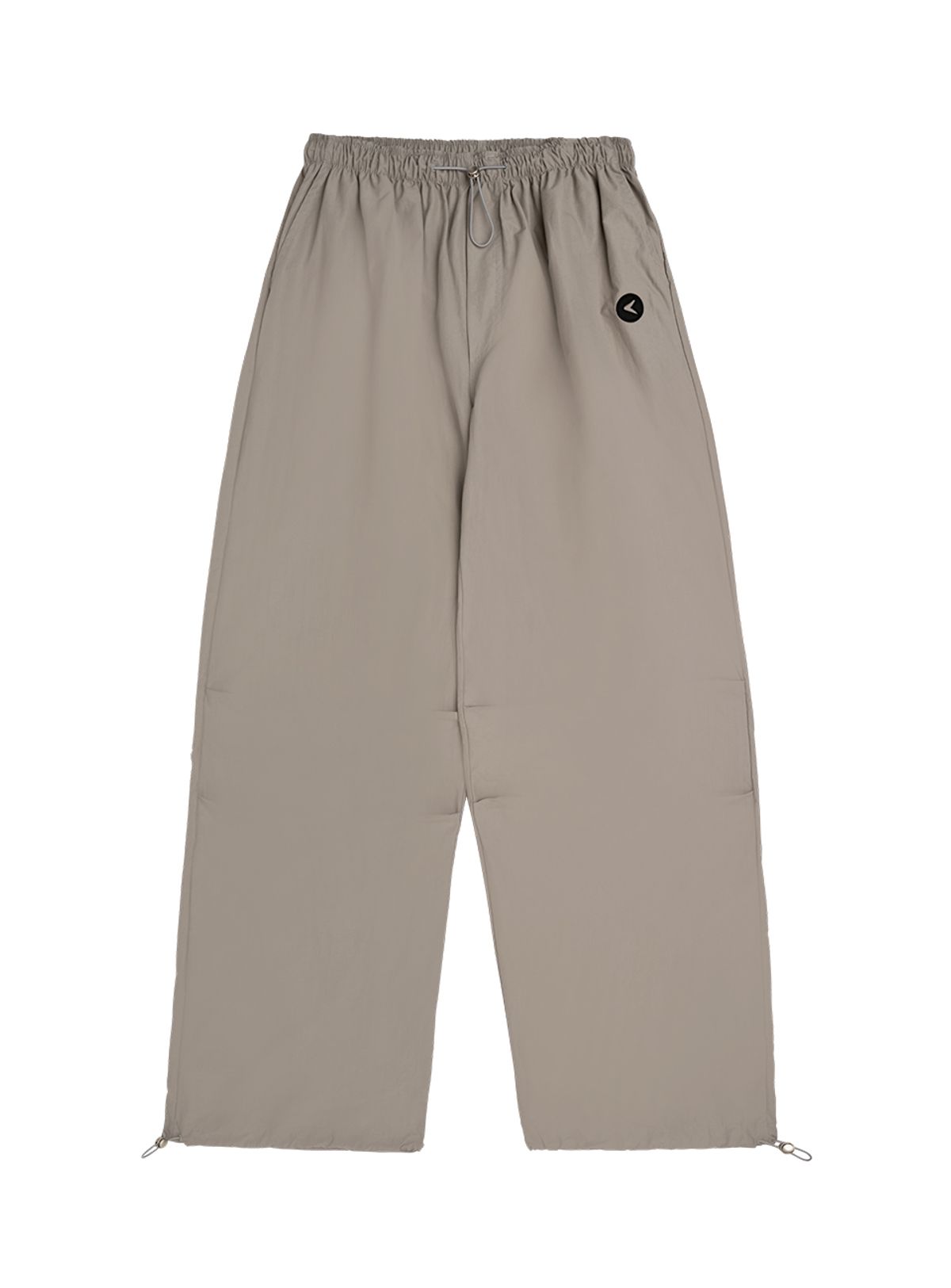 인터레스트(INTEREST) PIN TUCK PARACHUTE PANTS_WARM GRAY