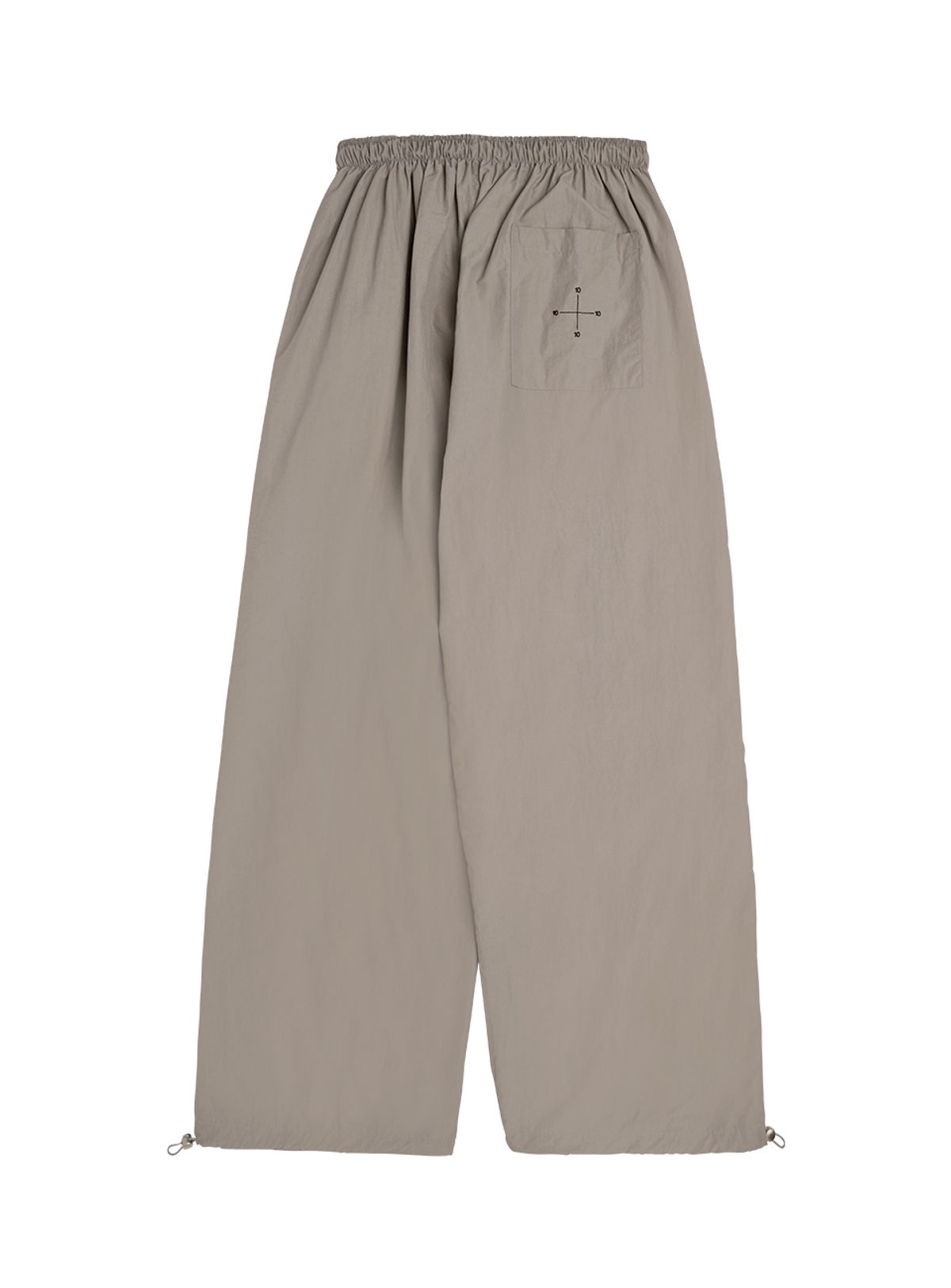 인터레스트(INTEREST) PIN TUCK PARACHUTE PANTS_WARM GRAY