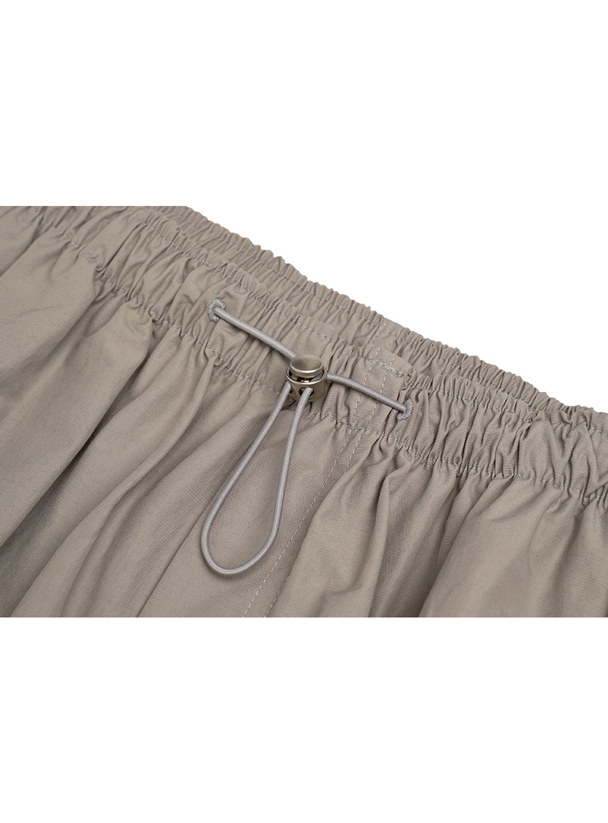 인터레스트(INTEREST) PIN TUCK PARACHUTE PANTS_WARM GRAY