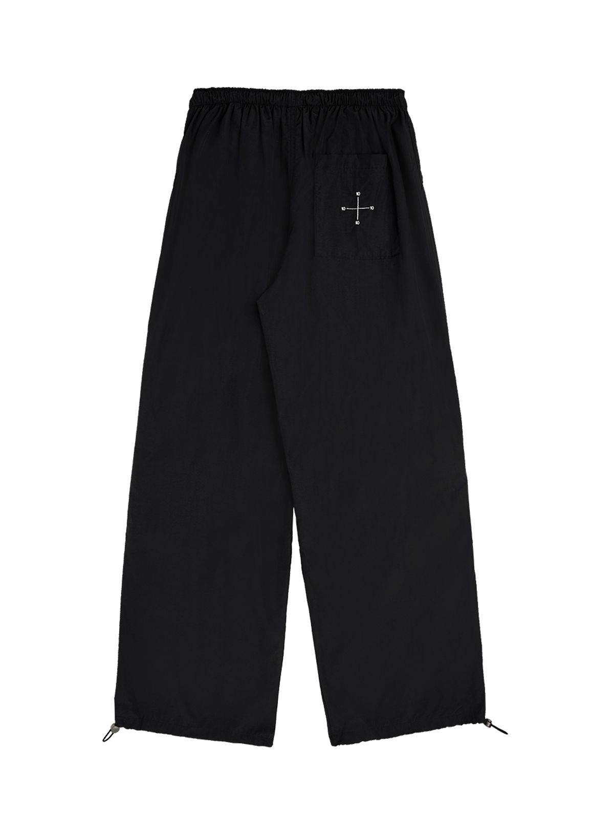 인터레스트(INTEREST) PIN TUCK PARACHUTE PANTS_BLACK
