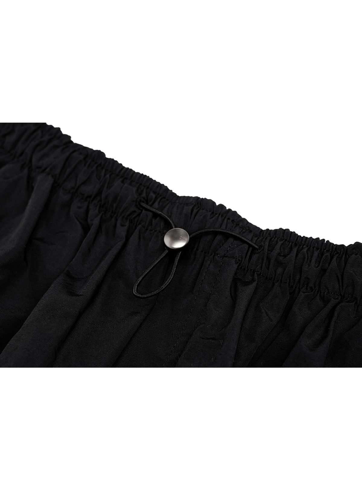 인터레스트(INTEREST) PIN TUCK PARACHUTE PANTS_BLACK
