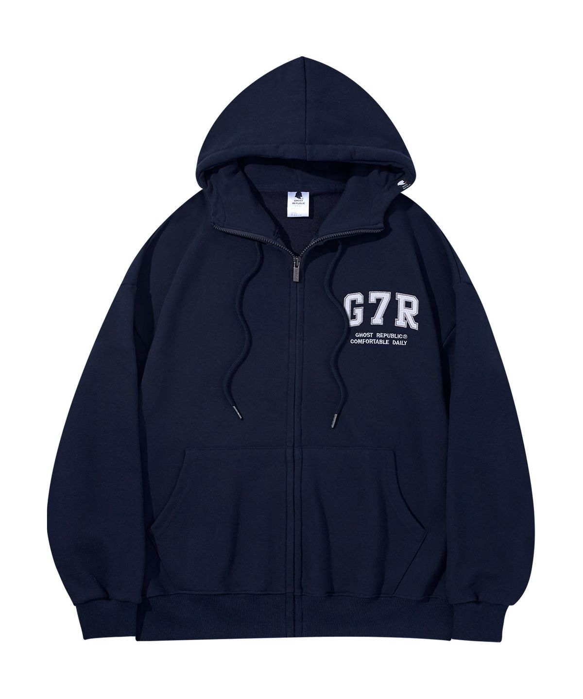 고스트리퍼블릭(GHOST REPUBLIC) G7R 아치드 오버핏 후드집업 GHZ-271