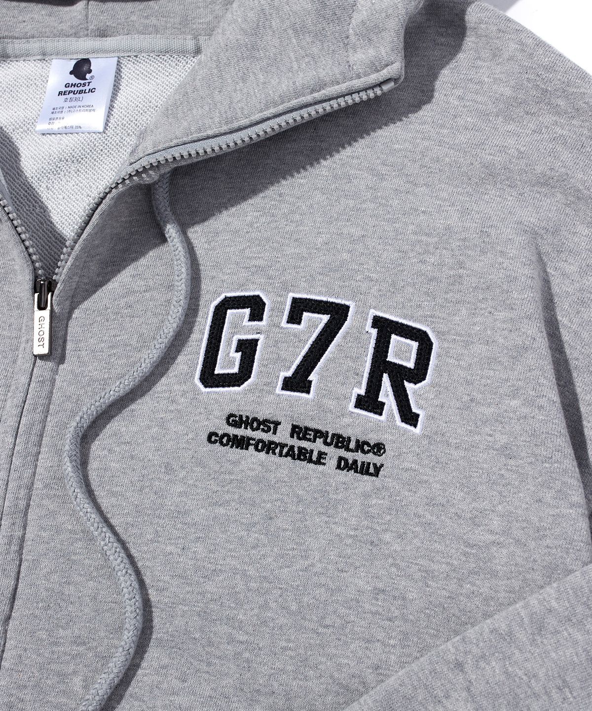 고스트리퍼블릭(GHOST REPUBLIC) G7R 아치드 오버핏 후드집업 GHZ-271
