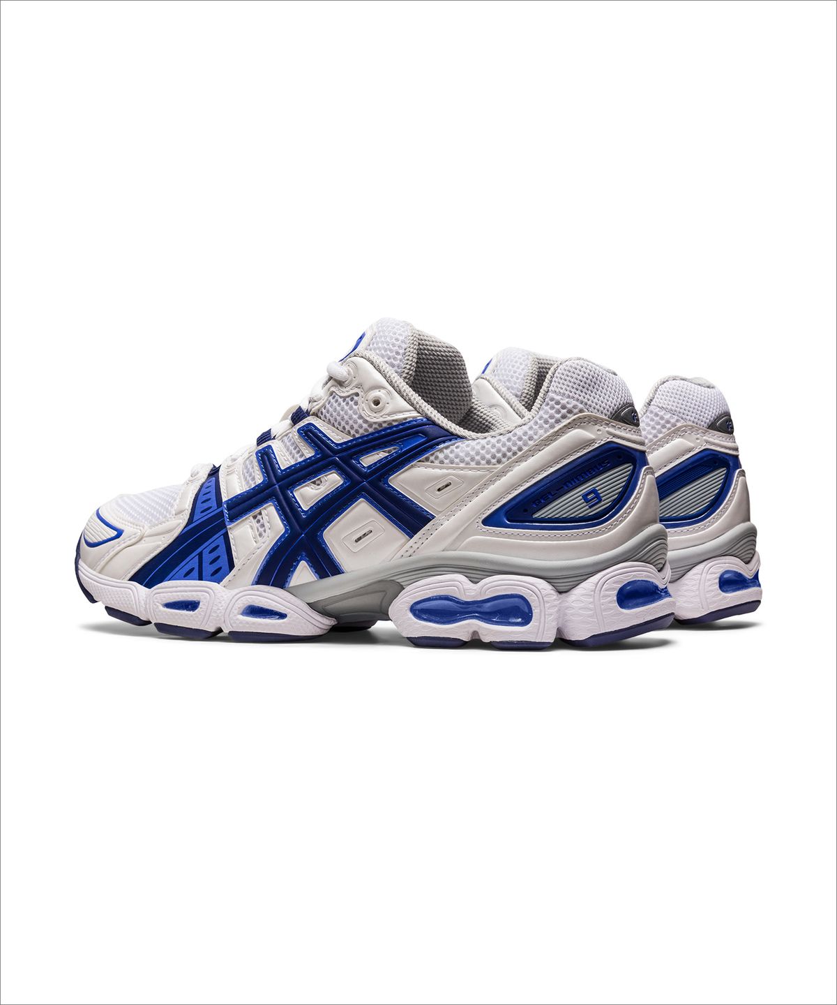 아식스(ASICS) 젤-님버스 9 - 화이트:인디고 블루 / 1201A424-103