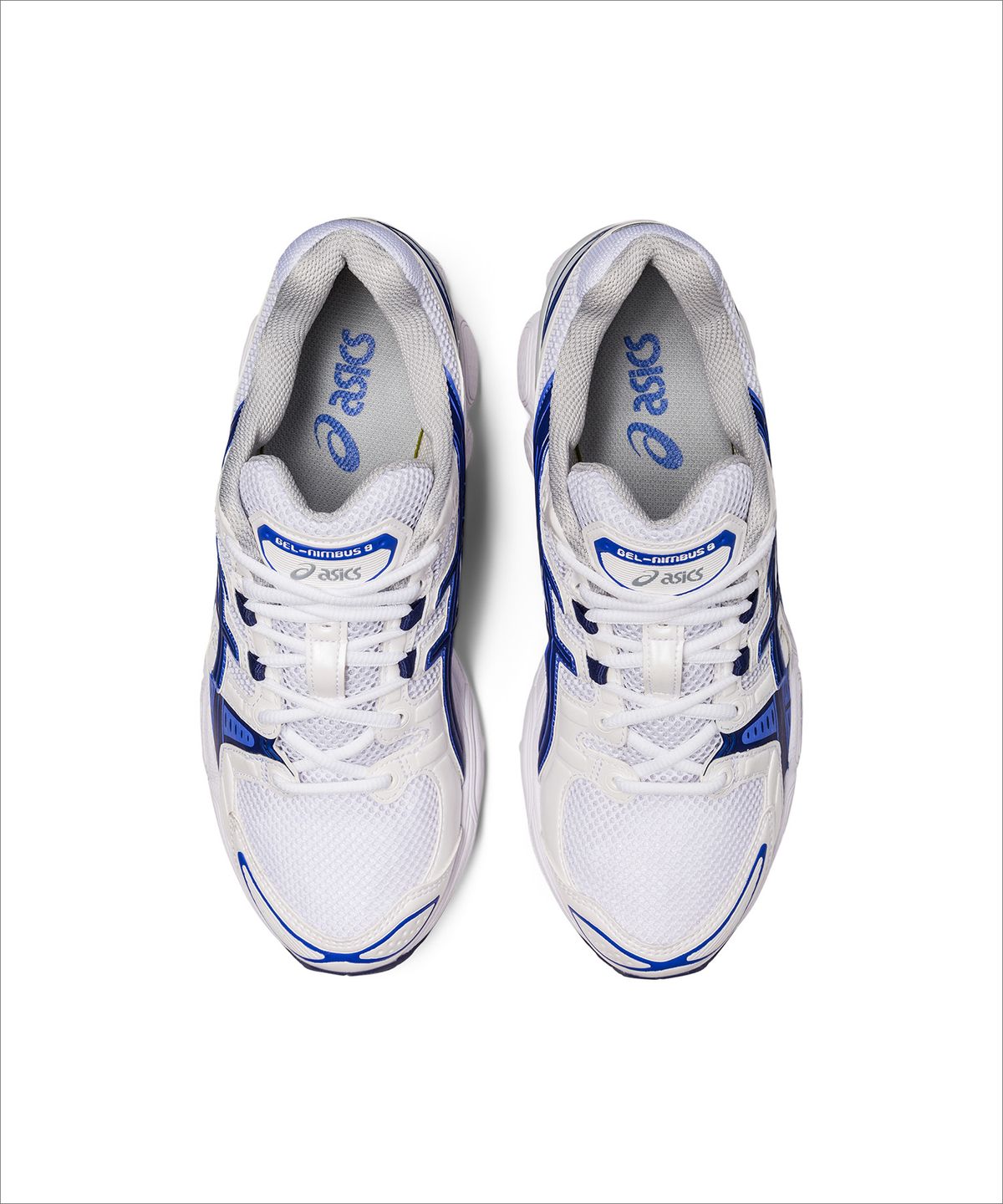 아식스(ASICS) 젤-님버스 9 - 화이트:인디고 블루 / 1201A424-103