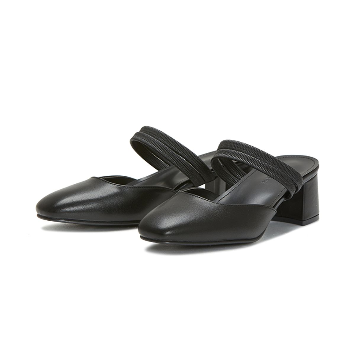 커스텀에이드 우먼(CUSTOMADE WOMAN) 5cm 밴딩스트랩 라운드토 힐 뮬 메이지(CW0023)