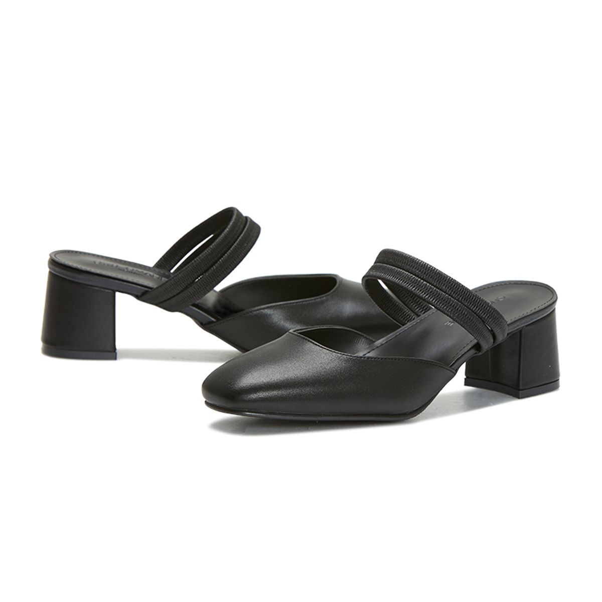 커스텀에이드 우먼(CUSTOMADE WOMAN) 5cm 밴딩스트랩 라운드토 힐 뮬 메이지(CW0023)