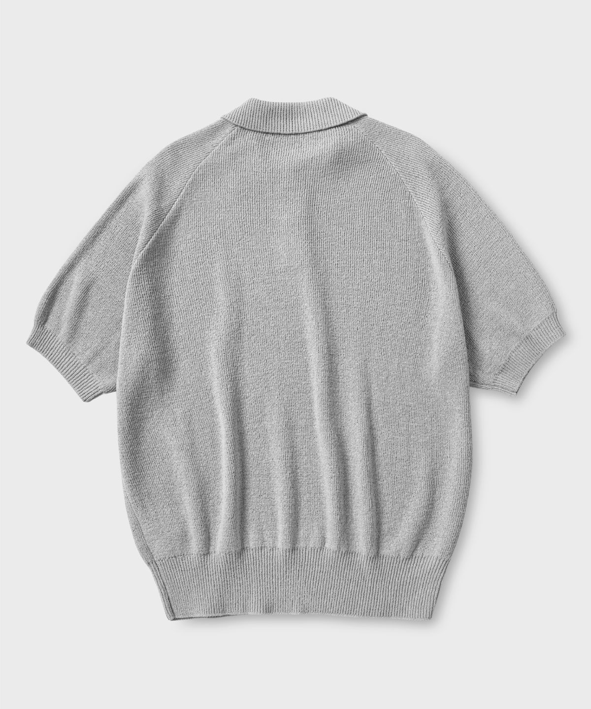 넌블랭크(NONBLANK) 래글런 하프 슬리브 칼라 니트_GREY
